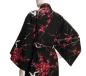 Preview: Kimono Bademantel Cherry Blossom schwarz gefüttert